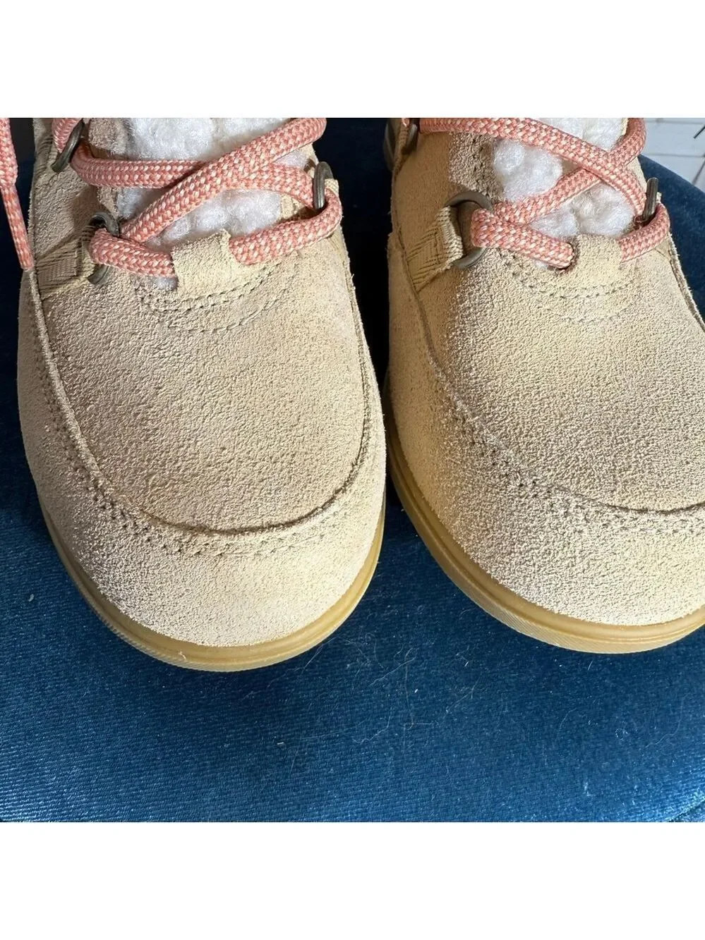 NWT Sorel Elvie cozy lace up Ankle boot waterproof tan suede sherpa booties sz 8